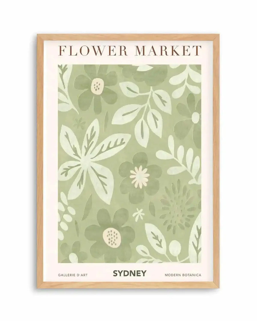 Flower Market Sydney Art Print from Olive et Oriel where you can shop wallpaper and artworks online
