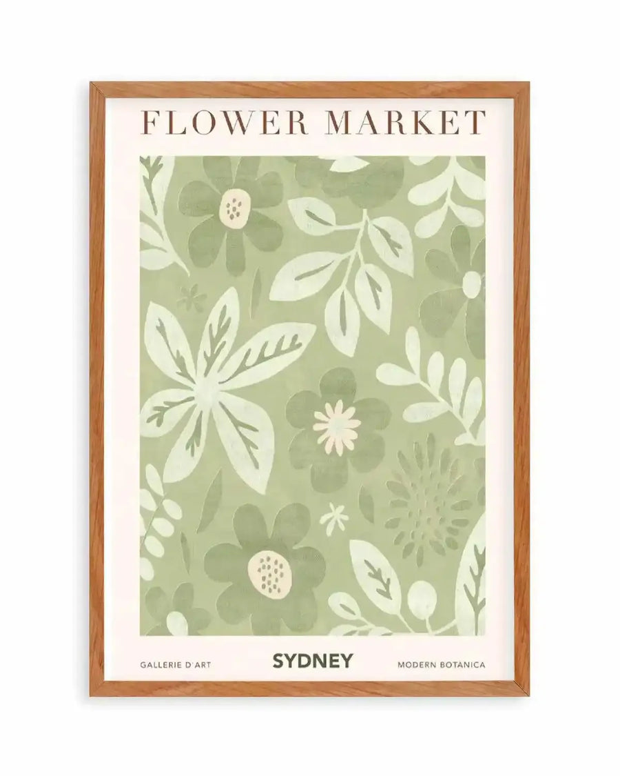 Flower Market Sydney Art Print from Olive et Oriel where you can shop wallpaper and artworks online