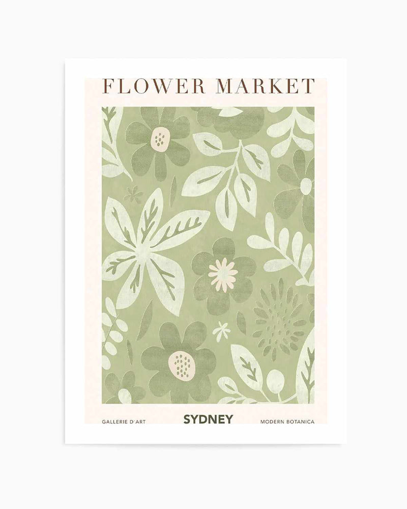 Flower Market Sydney Art Print