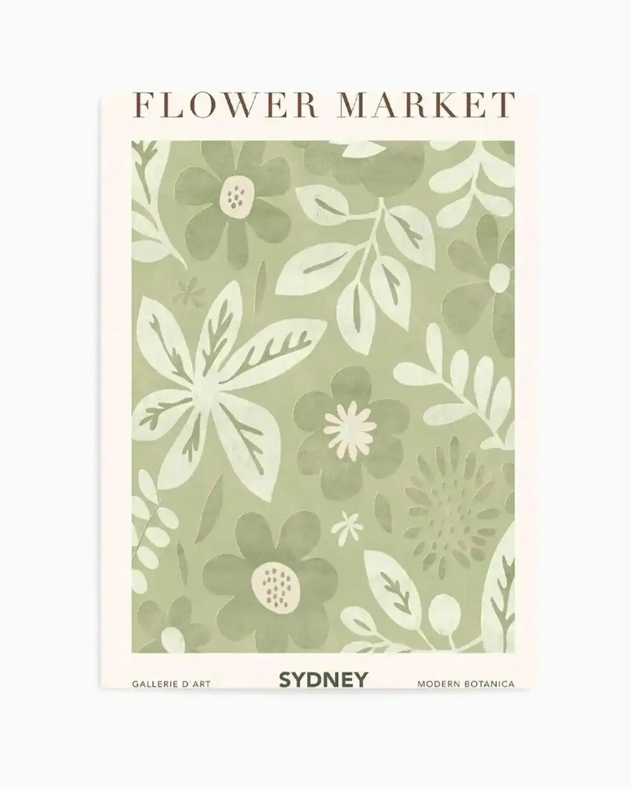 Flower Market Sydney Art Print from Olive et Oriel where you can shop wallpaper and artworks online