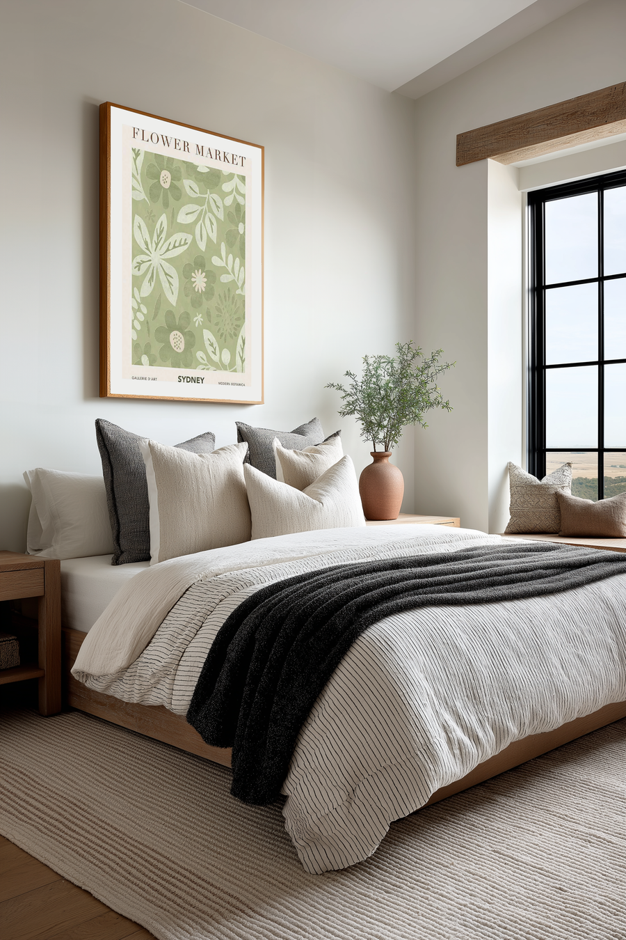 Flower Market Sydney Art Print from Olive et Oriel where you can shop wallpaper and artworks online