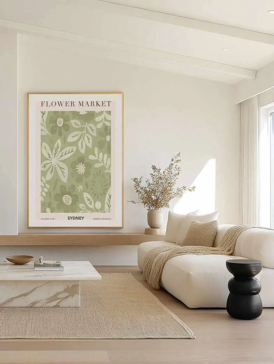 Flower Market Sydney Art Print from Olive et Oriel where you can shop wallpaper and artworks online