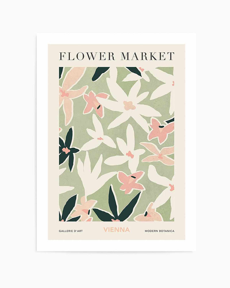 Flower Market Vienna Art Print