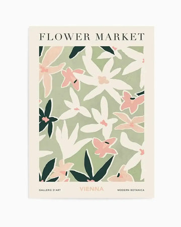 Flower Market Vienna Art Print from Olive et Oriel where you can shop wallpaper and artworks online
