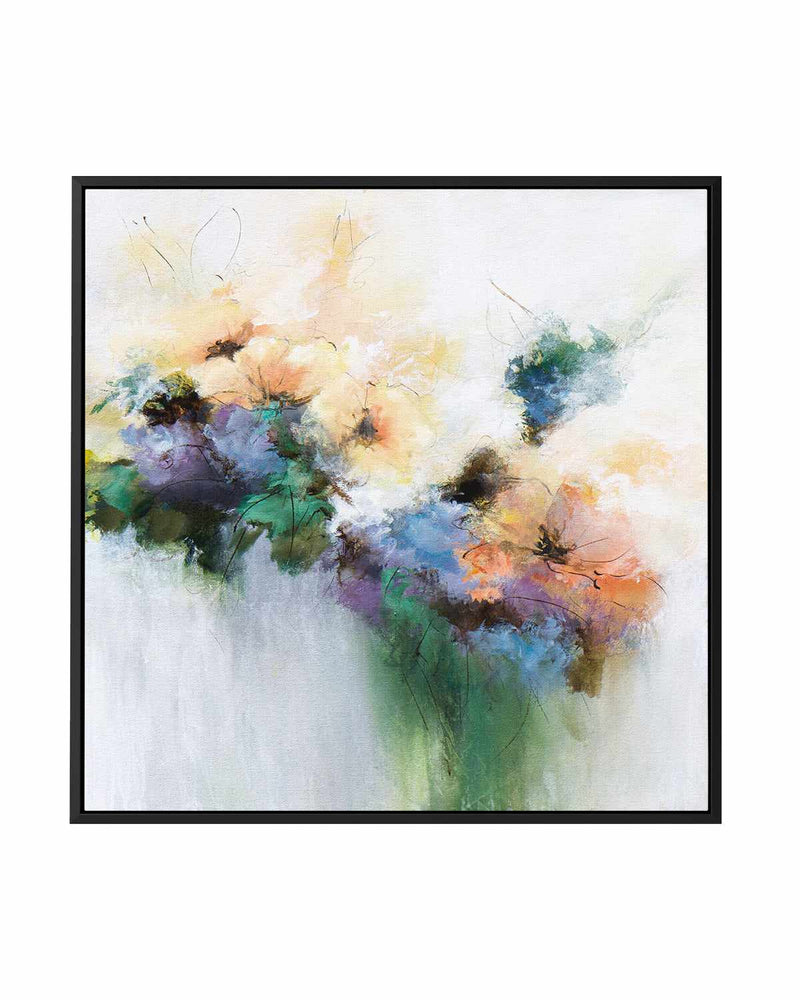 Flower Patterns by Karen Hale | Framed Canvas Art Print