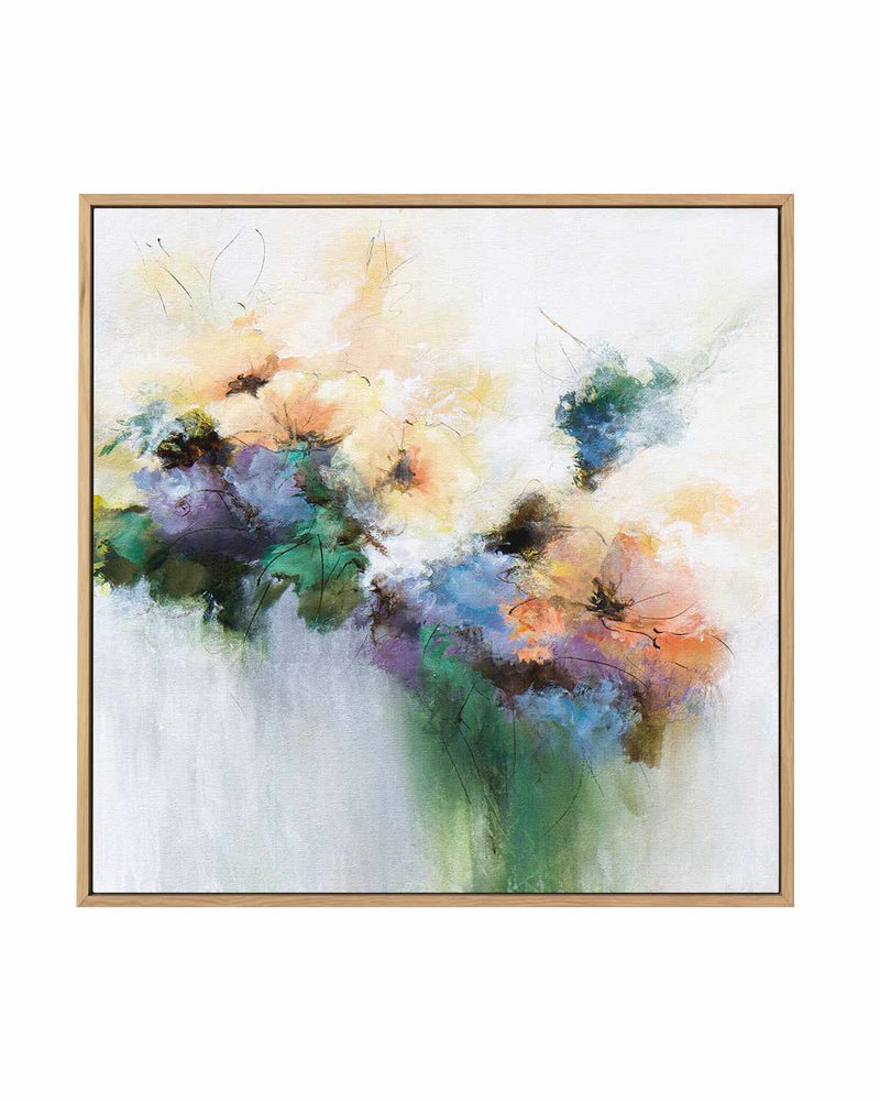 Flower Patterns by Karen Hale | Framed Canvas Art Print