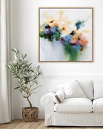 Flower Patterns by Karen Hale | Framed Canvas Art Print