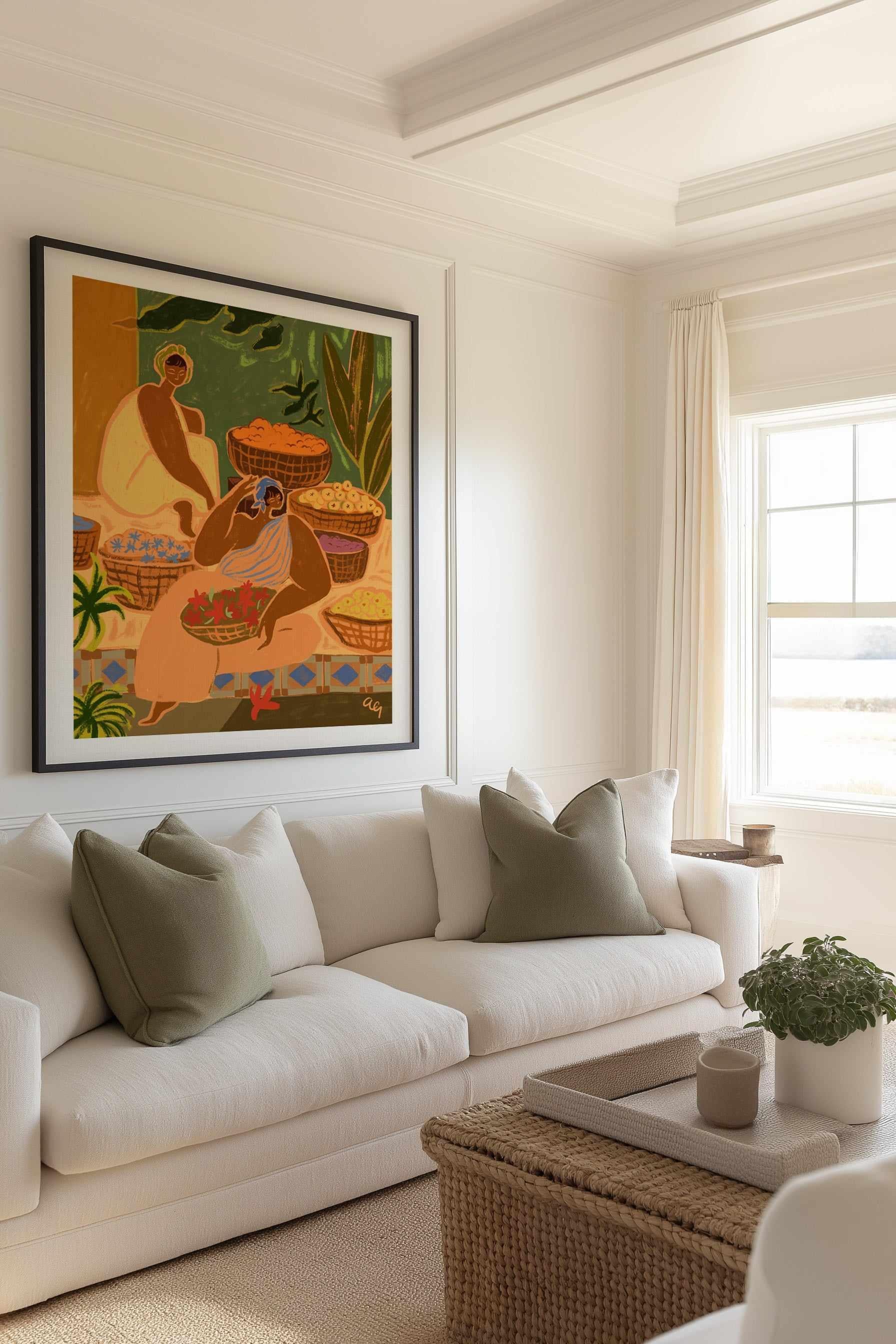 Flower Sisters by Arty Guava | Art Print from Olive et Oriel where you can shop wallpaper and artworks online