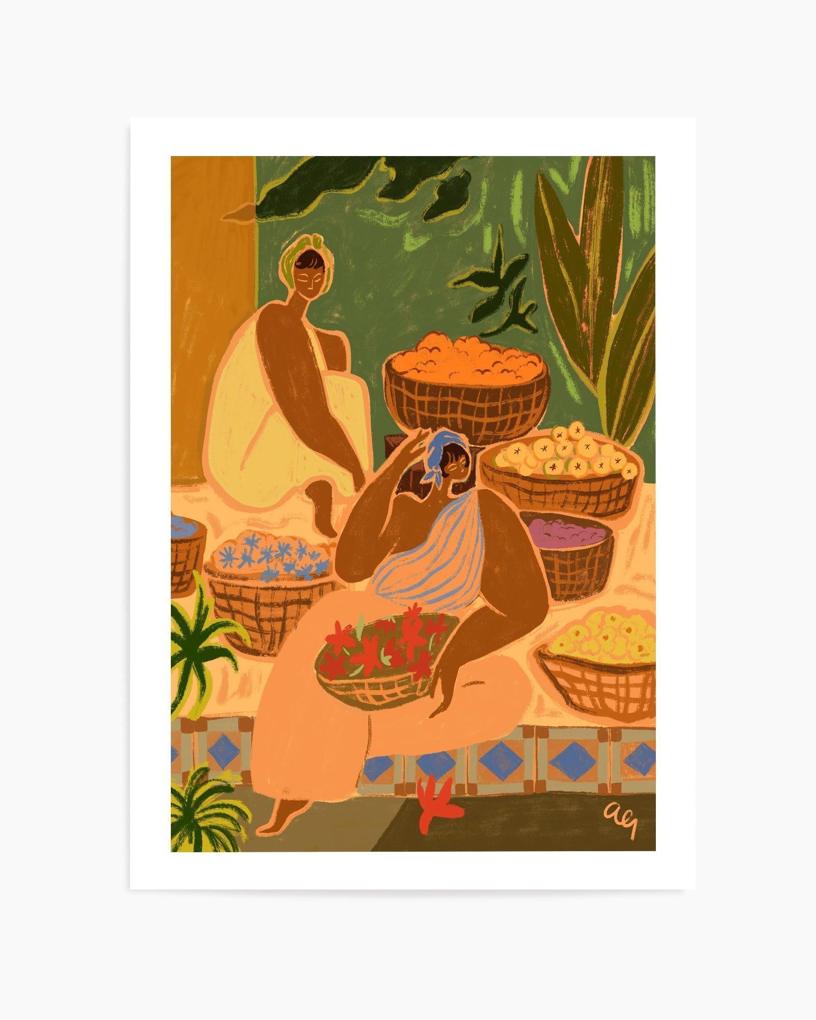 Flower Sisters by Arty Guava | Art Print from Olive et Oriel where you can shop wallpaper and artworks online