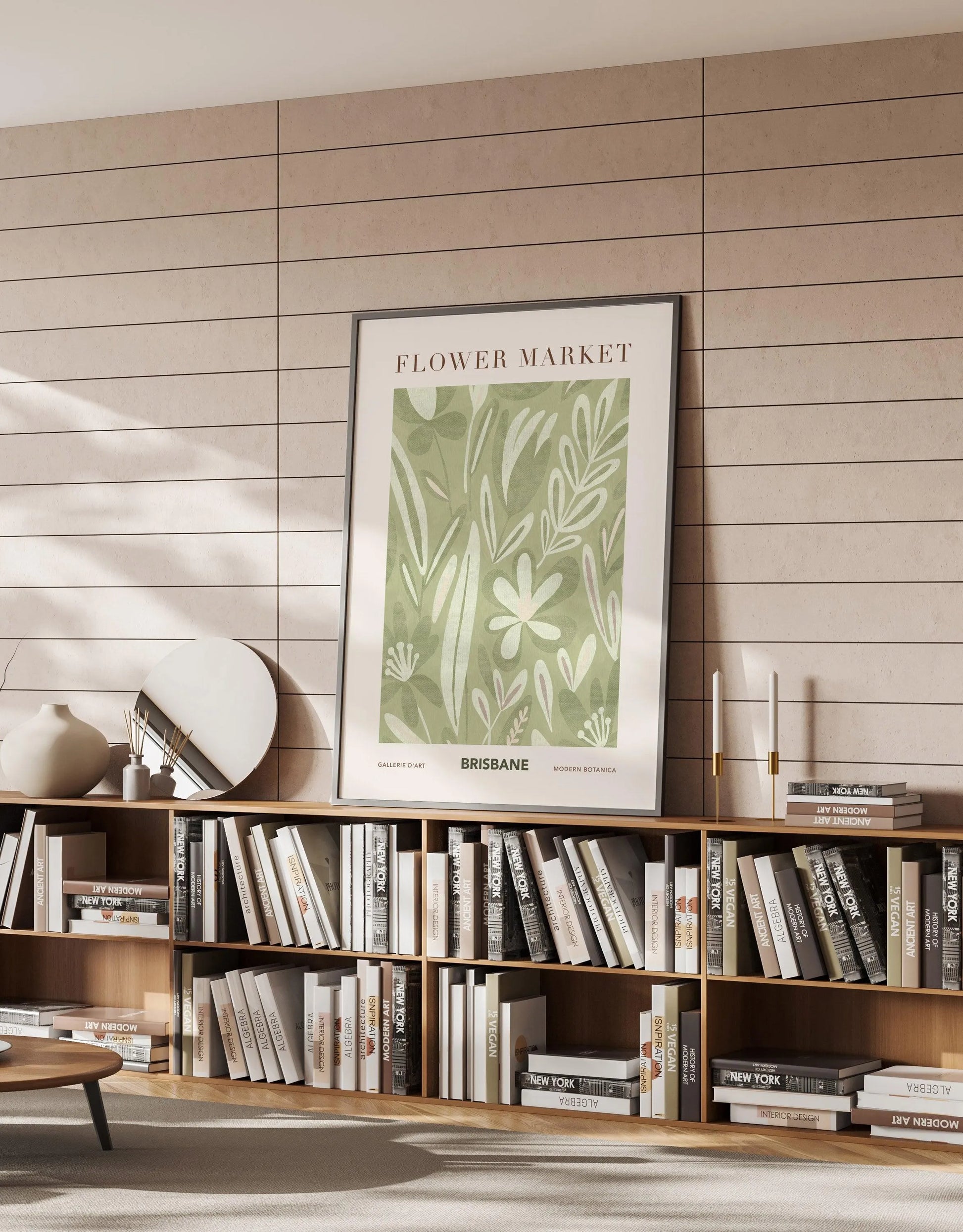 Flower Market Brisbane Art Print from Olive et Oriel where you can shop wallpaper and artworks online