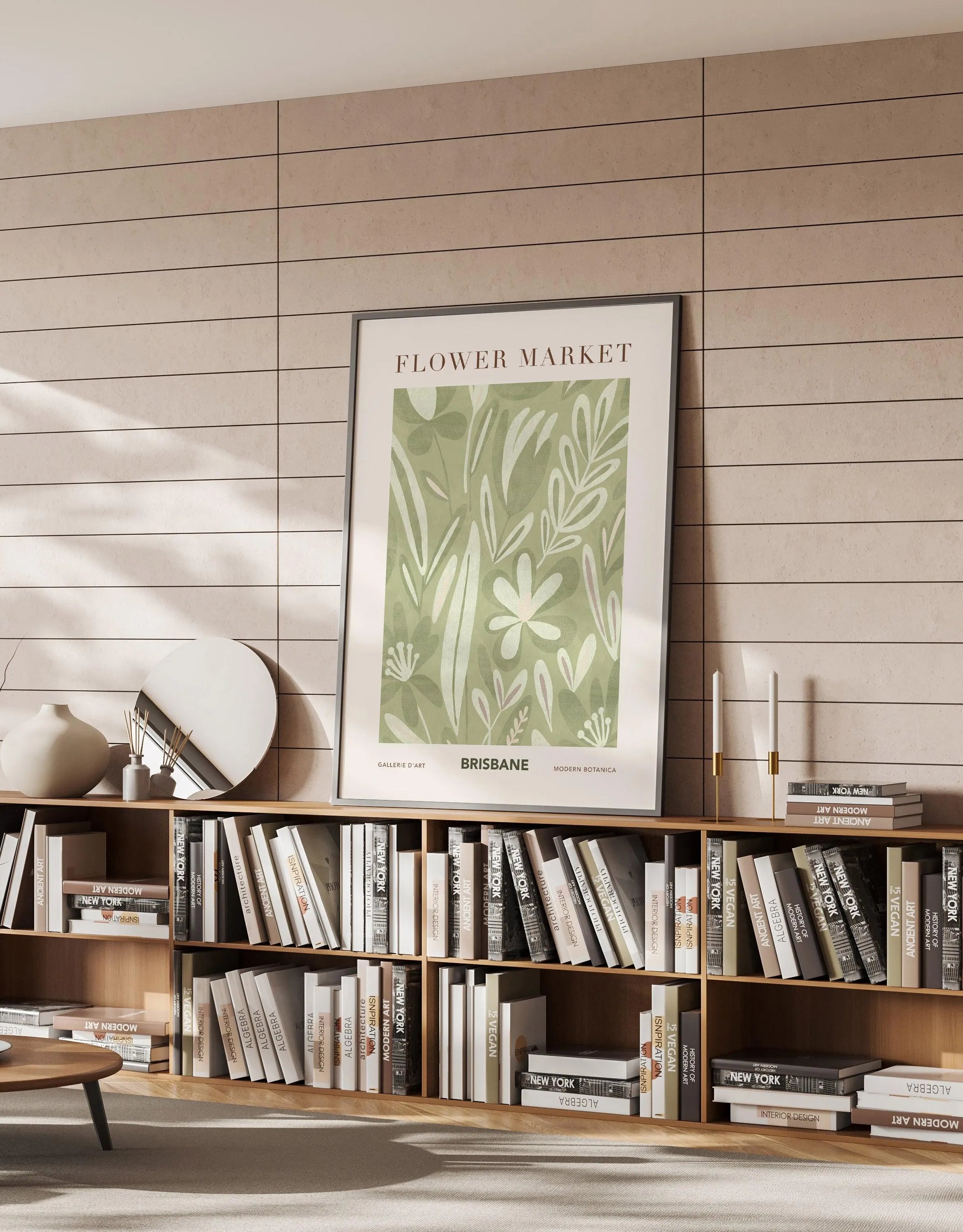 Flower Market Brisbane Art Print from Olive et Oriel where you can shop wallpaper and artworks online