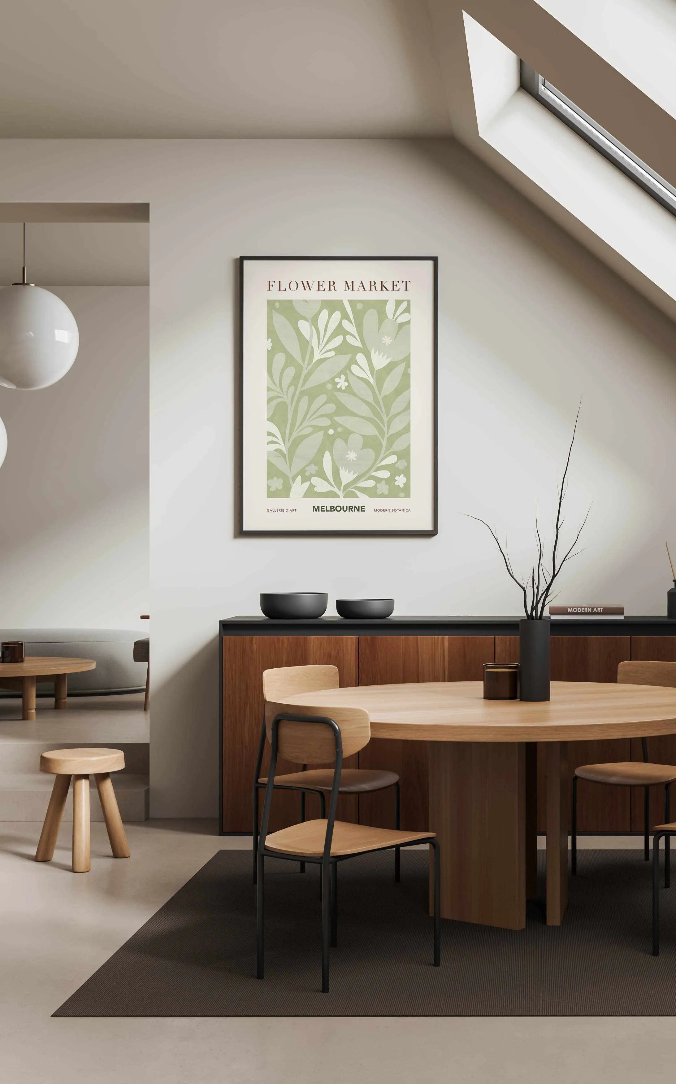 Flower Market Melbourne Art Print from Olive et Oriel where you can shop wallpaper and artworks online