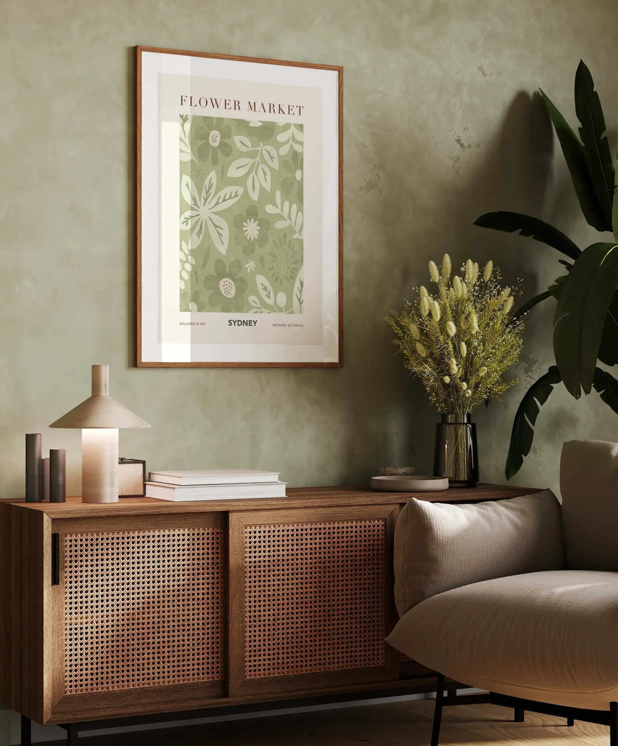 Flower Market Sydney Art Print from Olive et Oriel where you can shop wallpaper and artworks online
