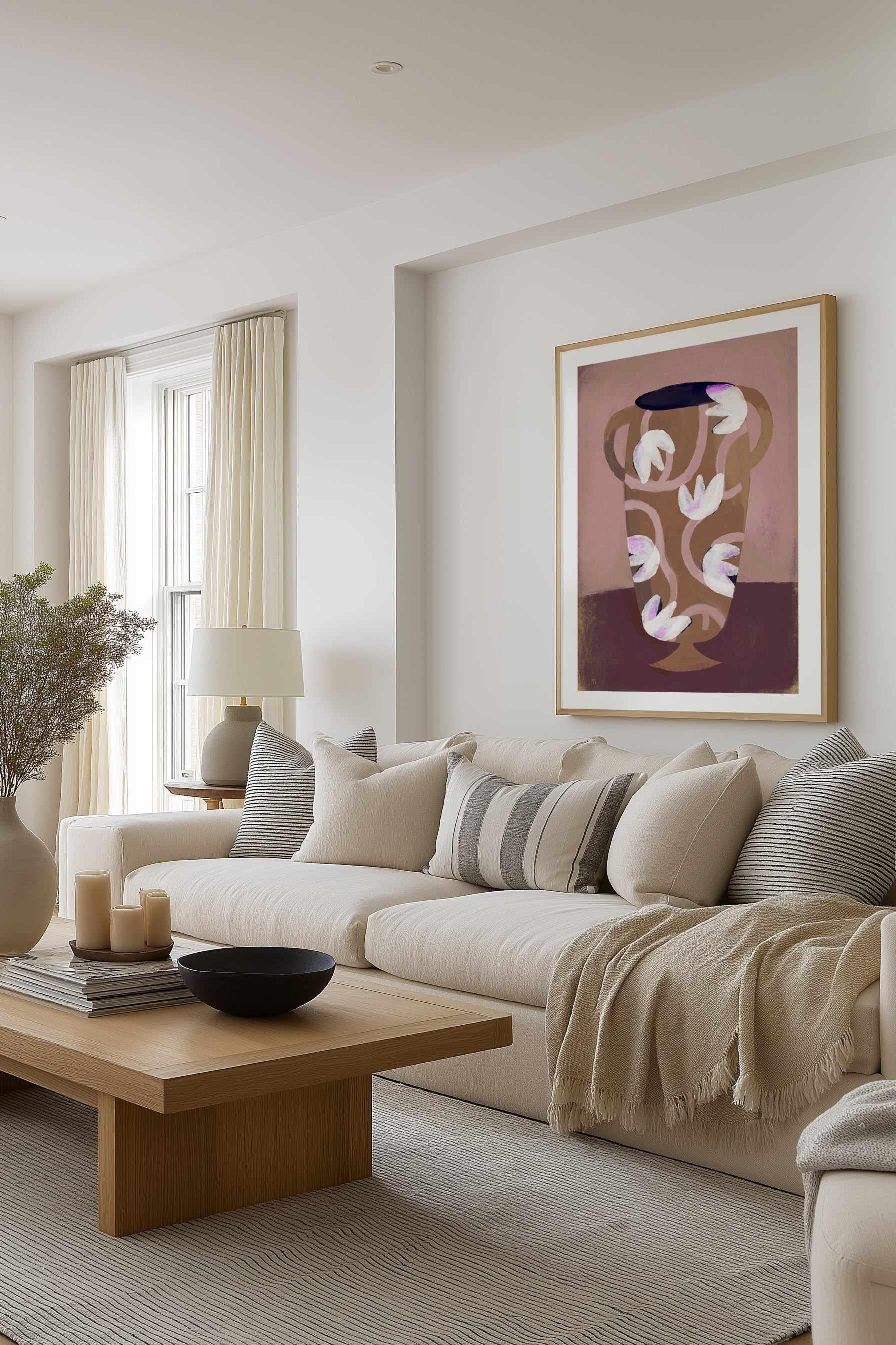 Flowered Vessel by Marco Marella | Art Print from Olive et Oriel where you can shop wallpaper and artworks online