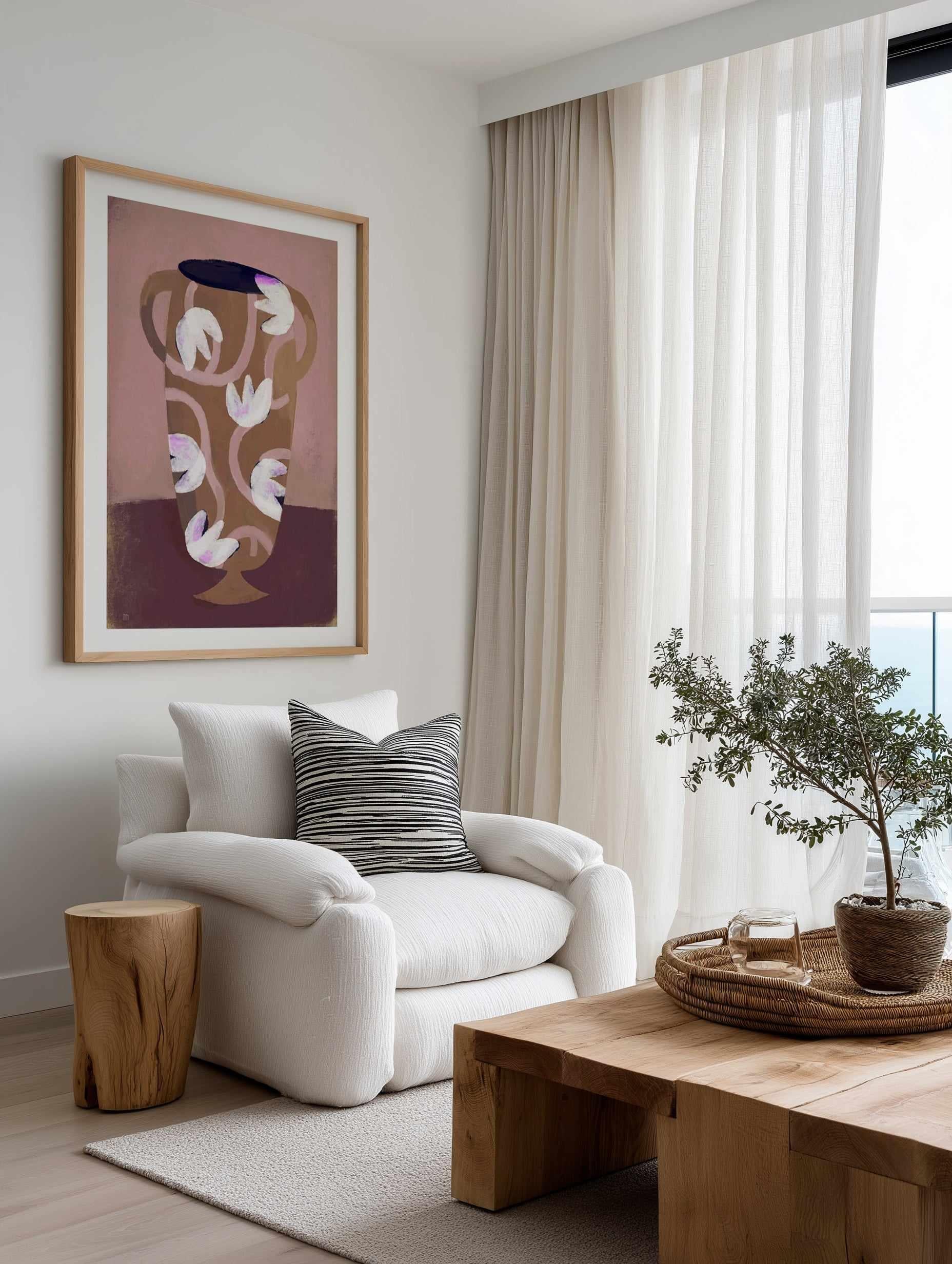 Flowered Vessel by Marco Marella | Art Print from Olive et Oriel where you can shop wallpaper and artworks online