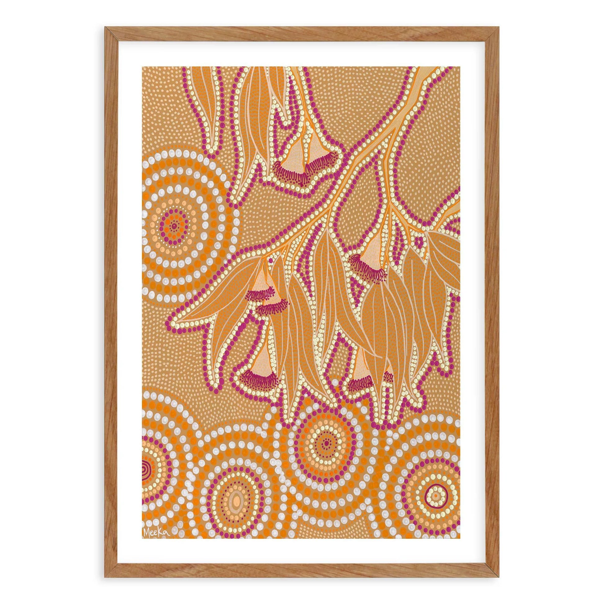 Flowering Gum By Domica Hill Art Print-PRINT-Olive et Oriel-Domica Hill-50x70 cm | 19.6" x 27.5"-Walnut-With White Border-Buy-Australian-Art-Prints-Online-with-Olive-et-Oriel-Your-Artwork-Specialists-Austrailia-Decorate-With-Coastal-Photo-Wall-Art-Prints-From-Our-Beach-House-Artwork-Collection-Fine-Poster-and-Framed-Artwork