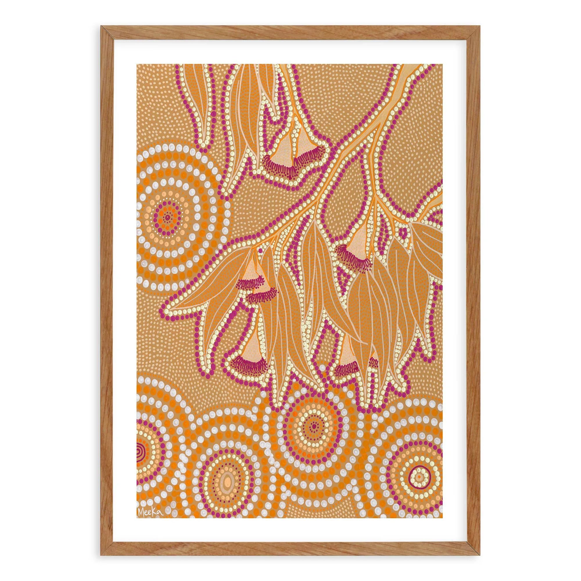 Flowering Gum By Domica Hill Art Print-PRINT-Olive et Oriel-Domica Hill-50x70 cm | 19.6" x 27.5"-Walnut-With White Border-Buy-Australian-Art-Prints-Online-with-Olive-et-Oriel-Your-Artwork-Specialists-Austrailia-Decorate-With-Coastal-Photo-Wall-Art-Prints-From-Our-Beach-House-Artwork-Collection-Fine-Poster-and-Framed-Artwork