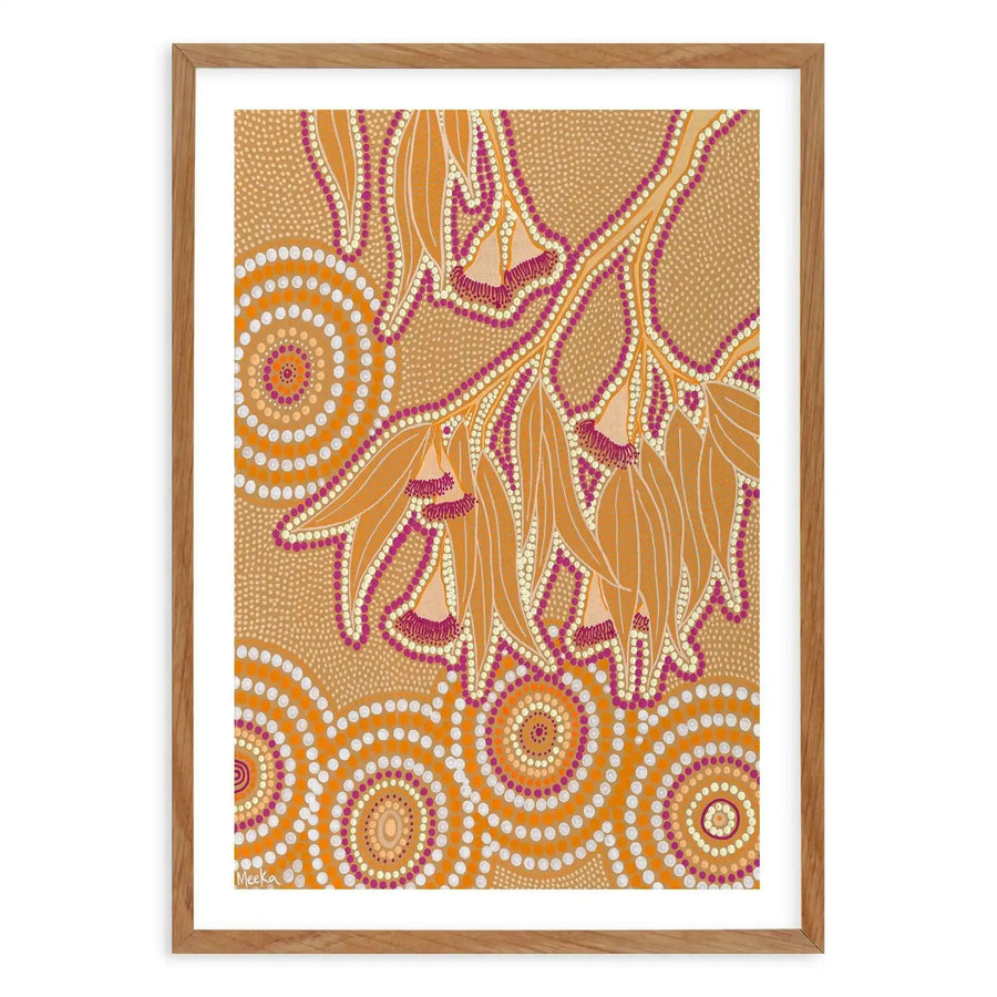 Flowering Gum By Domica Hill Art Print-PRINT-Olive et Oriel-Domica Hill-50x70 cm | 19.6" x 27.5"-Walnut-With White Border-Buy-Australian-Art-Prints-Online-with-Olive-et-Oriel-Your-Artwork-Specialists-Austrailia-Decorate-With-Coastal-Photo-Wall-Art-Prints-From-Our-Beach-House-Artwork-Collection-Fine-Poster-and-Framed-Artwork