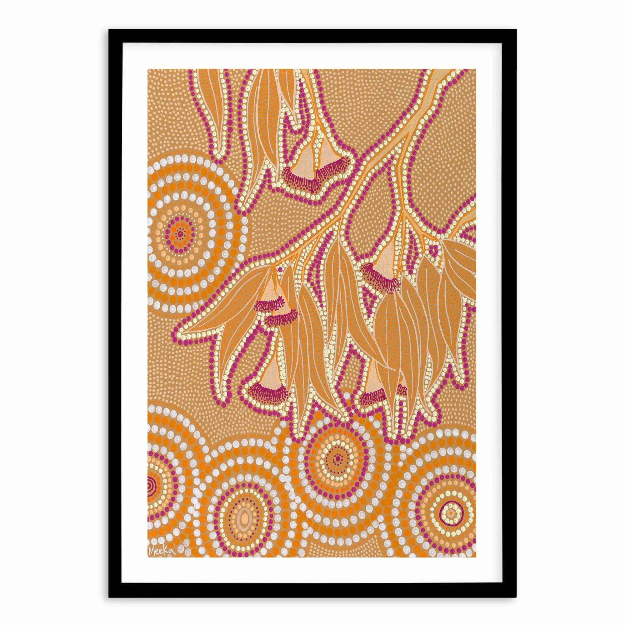 Flowering Gum By Domica Hill Art Print-PRINT-Olive et Oriel-Domica Hill-A5 | 5.8" x 8.3" | 14.8 x 21cm-Black-With White Border-Buy-Australian-Art-Prints-Online-with-Olive-et-Oriel-Your-Artwork-Specialists-Austrailia-Decorate-With-Coastal-Photo-Wall-Art-Prints-From-Our-Beach-House-Artwork-Collection-Fine-Poster-and-Framed-Artwork