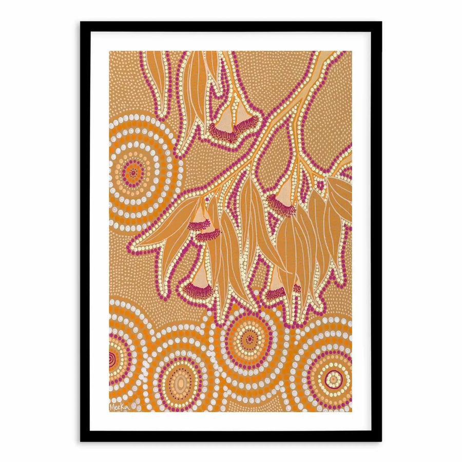 Flowering Gum By Domica Hill Art Print-PRINT-Olive et Oriel-Domica Hill-A5 | 5.8" x 8.3" | 14.8 x 21cm-Black-With White Border-Buy-Australian-Art-Prints-Online-with-Olive-et-Oriel-Your-Artwork-Specialists-Austrailia-Decorate-With-Coastal-Photo-Wall-Art-Prints-From-Our-Beach-House-Artwork-Collection-Fine-Poster-and-Framed-Artwork