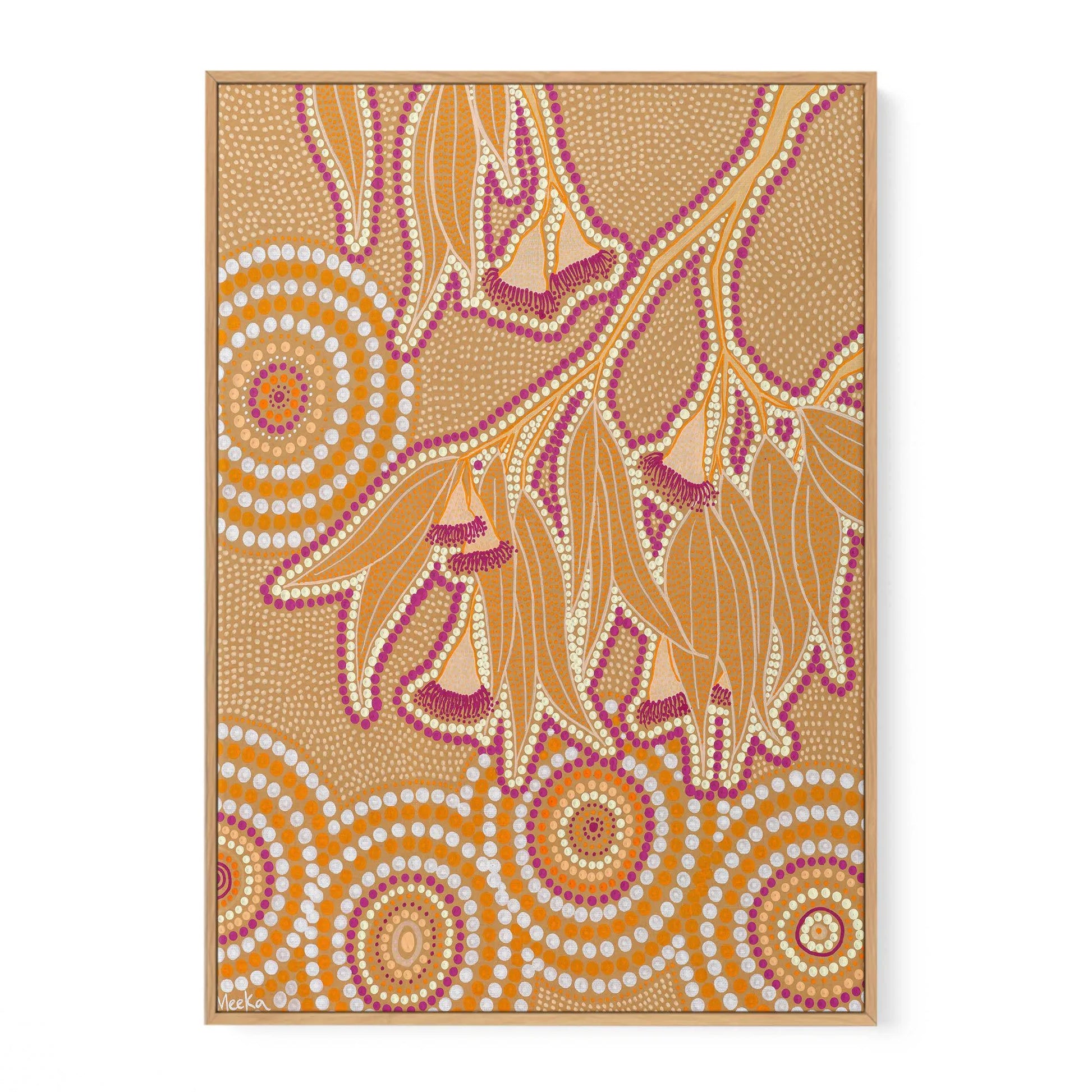 Flowering Gum by Domica Hill | Framed Canvas-CANVAS-You can shop wall art online with Olive et Oriel for everything from abstract art to fun kids wall art. Our beautiful modern art prints and canvas art are available from large canvas prints to wall art paintings and our proudly Australian artwork collection offers only the highest quality framed large wall art and canvas art Australia - You can buy fashion photography prints or Hampton print posters and paintings on canvas from Olive et Oriel a