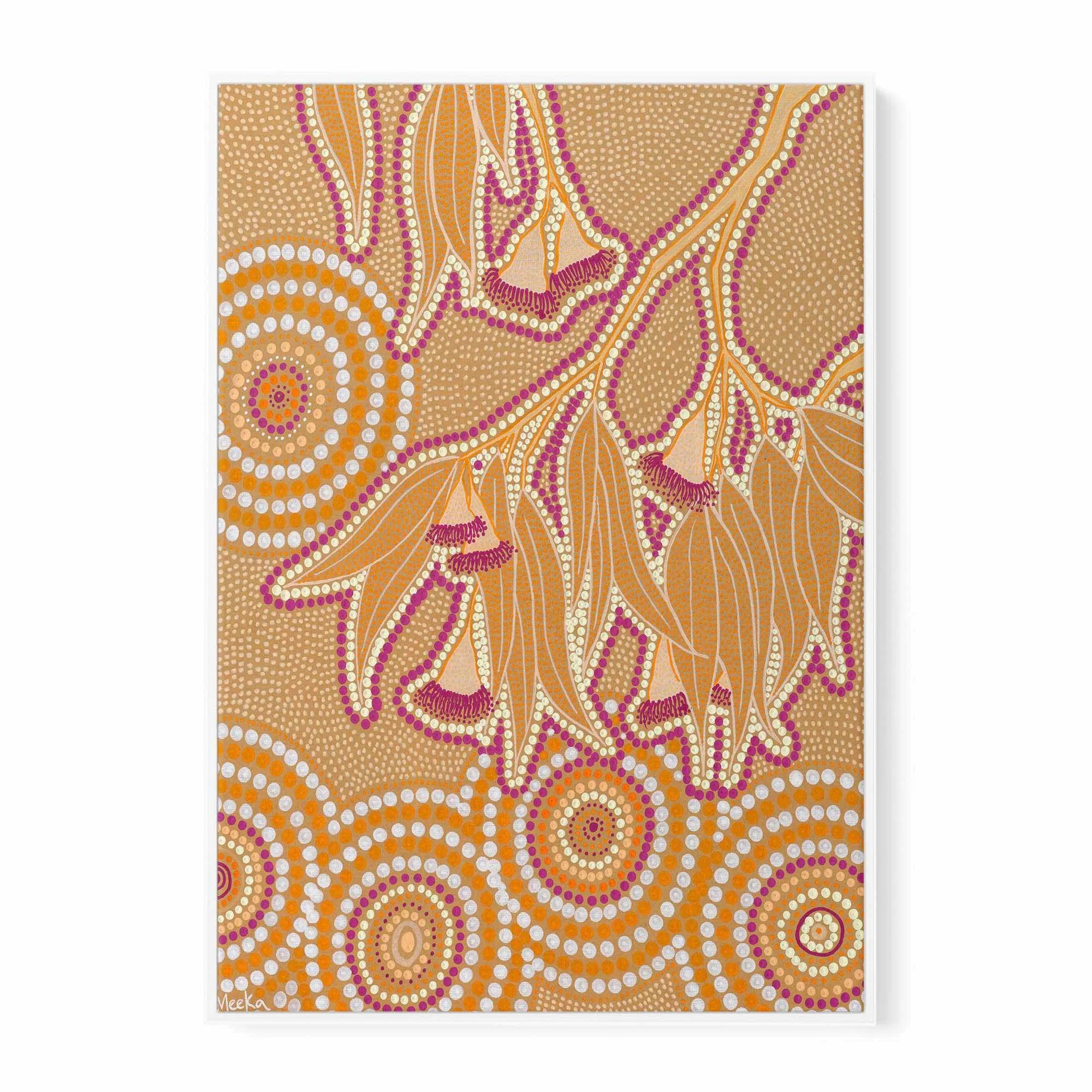 Flowering Gum by Domica Hill | Framed Canvas-CANVAS-You can shop wall art online with Olive et Oriel for everything from abstract art to fun kids wall art. Our beautiful modern art prints and canvas art are available from large canvas prints to wall art paintings and our proudly Australian artwork collection offers only the highest quality framed large wall art and canvas art Australia - You can buy fashion photography prints or Hampton print posters and paintings on canvas from Olive et Oriel a