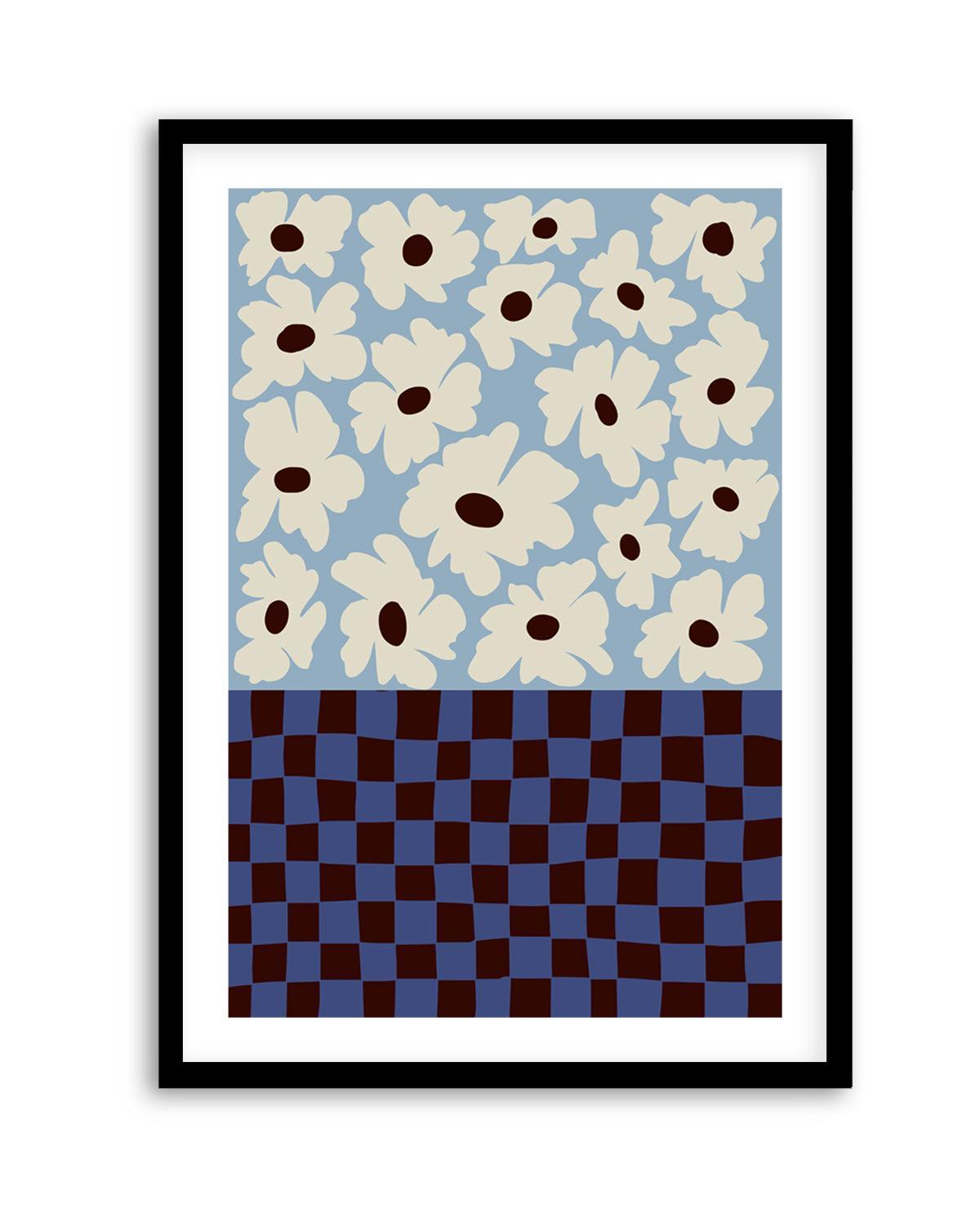 Flowers Checkerboard by Miho Art Studio | Art Print from Olive et Oriel where you can shop wallpaper and artworks online