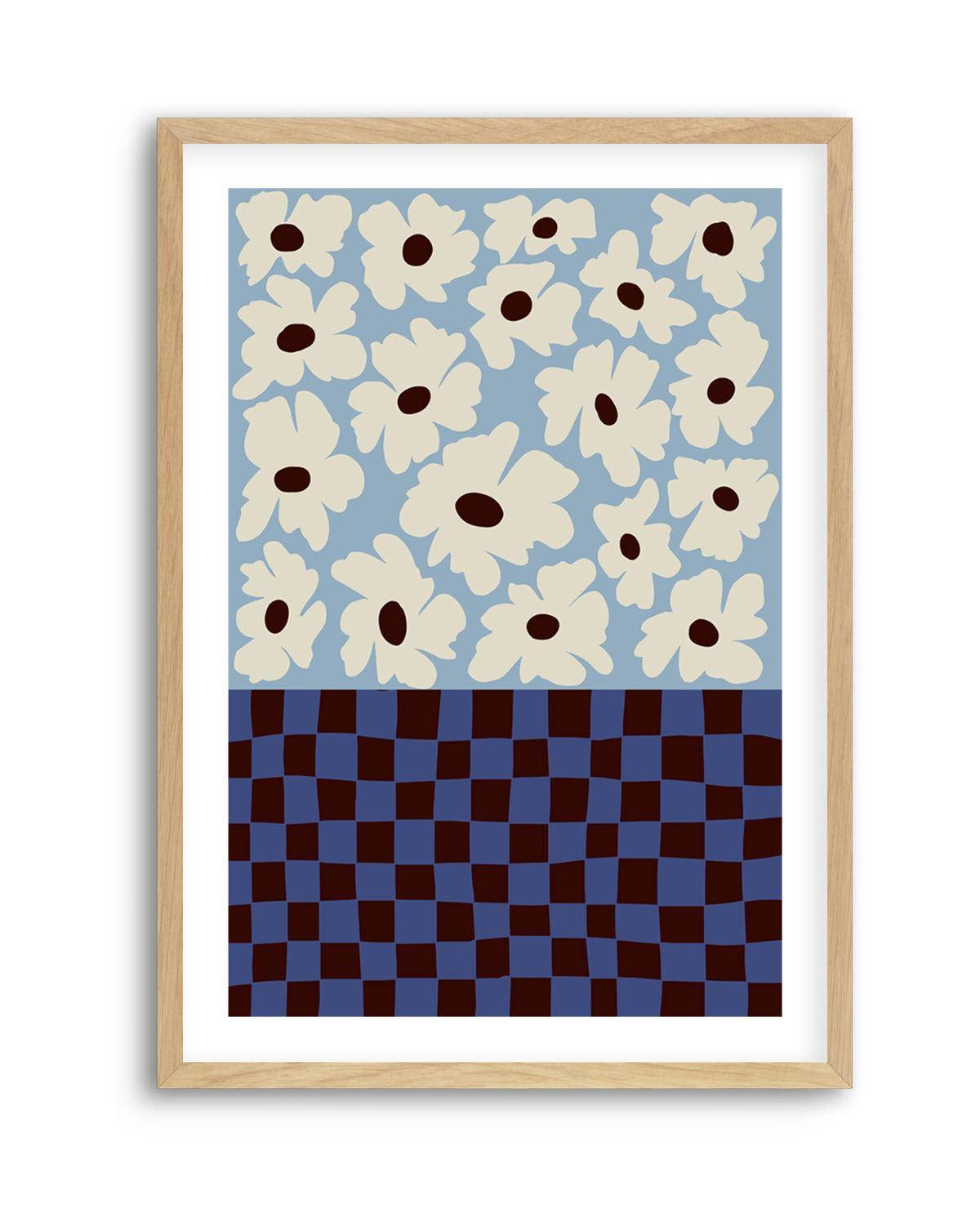 Flowers Checkerboard by Miho Art Studio | Art Print from Olive et Oriel where you can shop wallpaper and artworks online