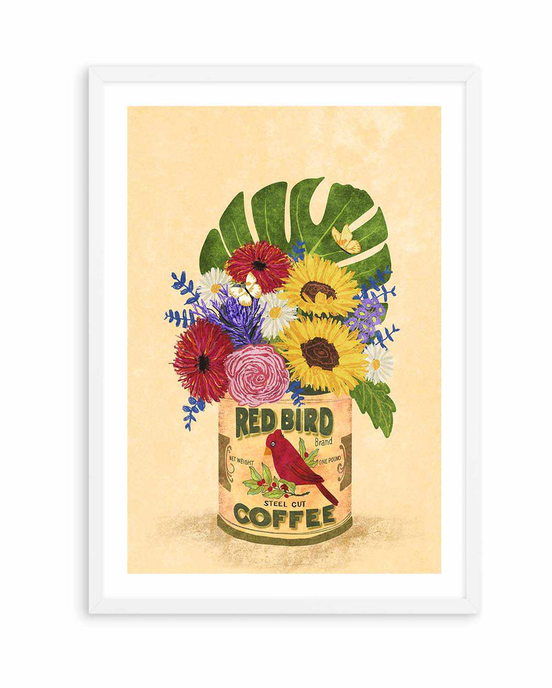 Flowers In a Vintage Coffee Can by Raissa Oltmanns | Art Print