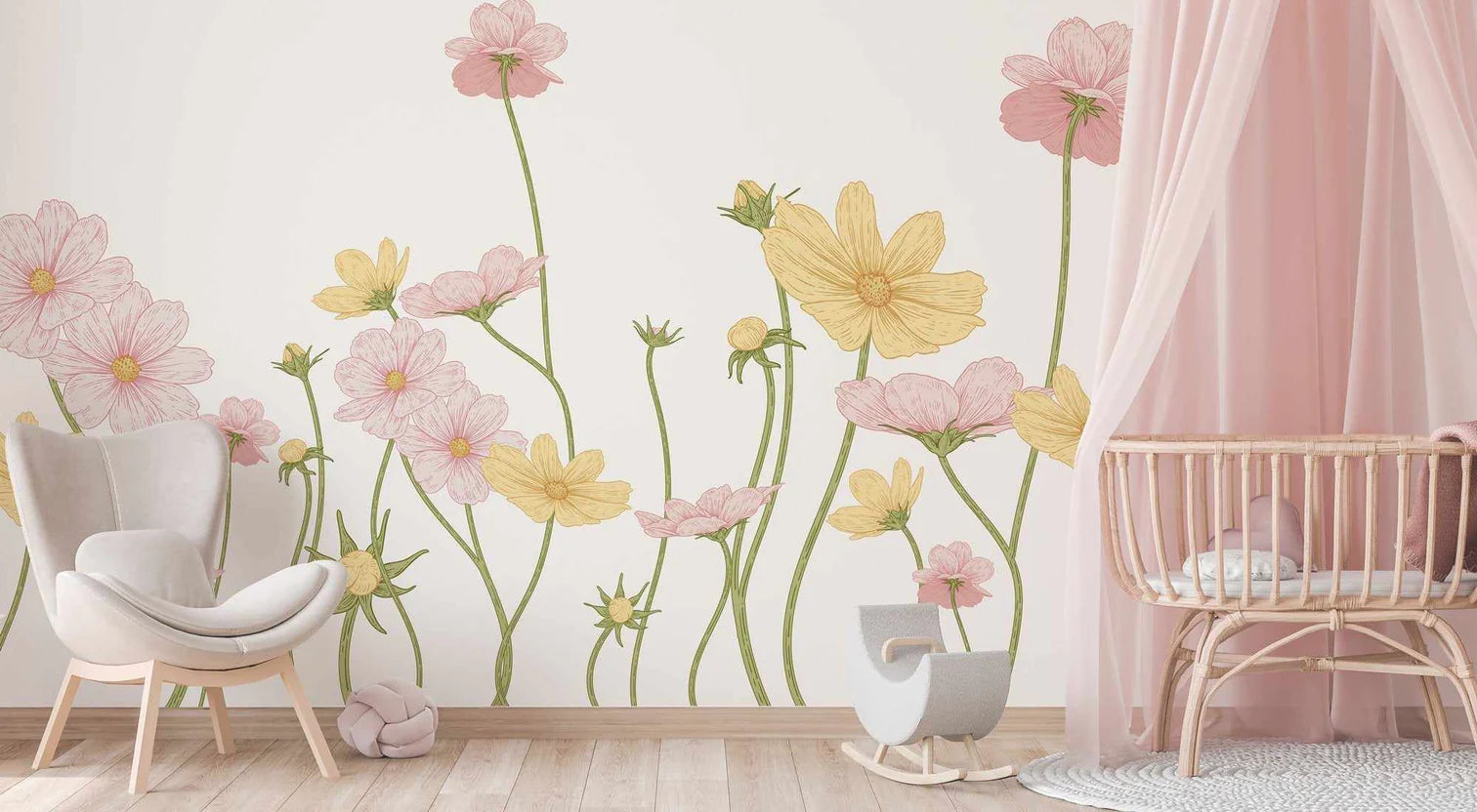 SALE Flowers in the Spring Wallpaper Mural