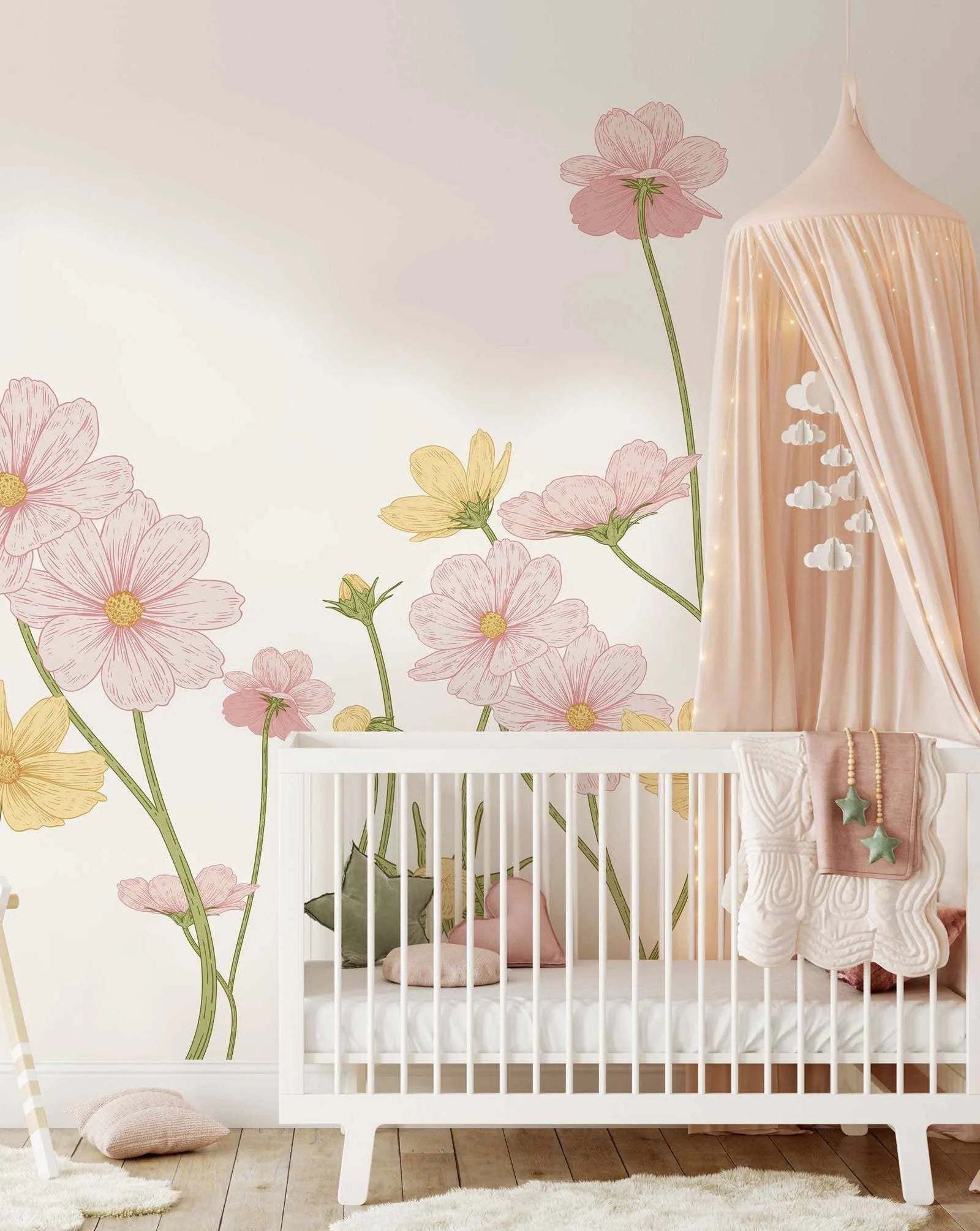 Flowers in the Spring Wallpaper Mural-Wallpaper-Buy Kids Removable Wallpaper Online Our Custom Made Children√¢‚Ç¨‚Ñ¢s Wallpapers Are A Fun Way To Decorate And Enhance Boys Bedroom Decor And Girls Bedrooms They Are An Amazing Addition To Your Kids Bedroom Walls Our Collection of Kids Wallpaper Is Sure To Transform Your Kids Rooms Interior Style From Pink Wallpaper To Dinosaur Wallpaper Even Marble Wallpapers For Teen Boys Shop Peel And Stick Wallpaper Online Today With Olive et Oriel