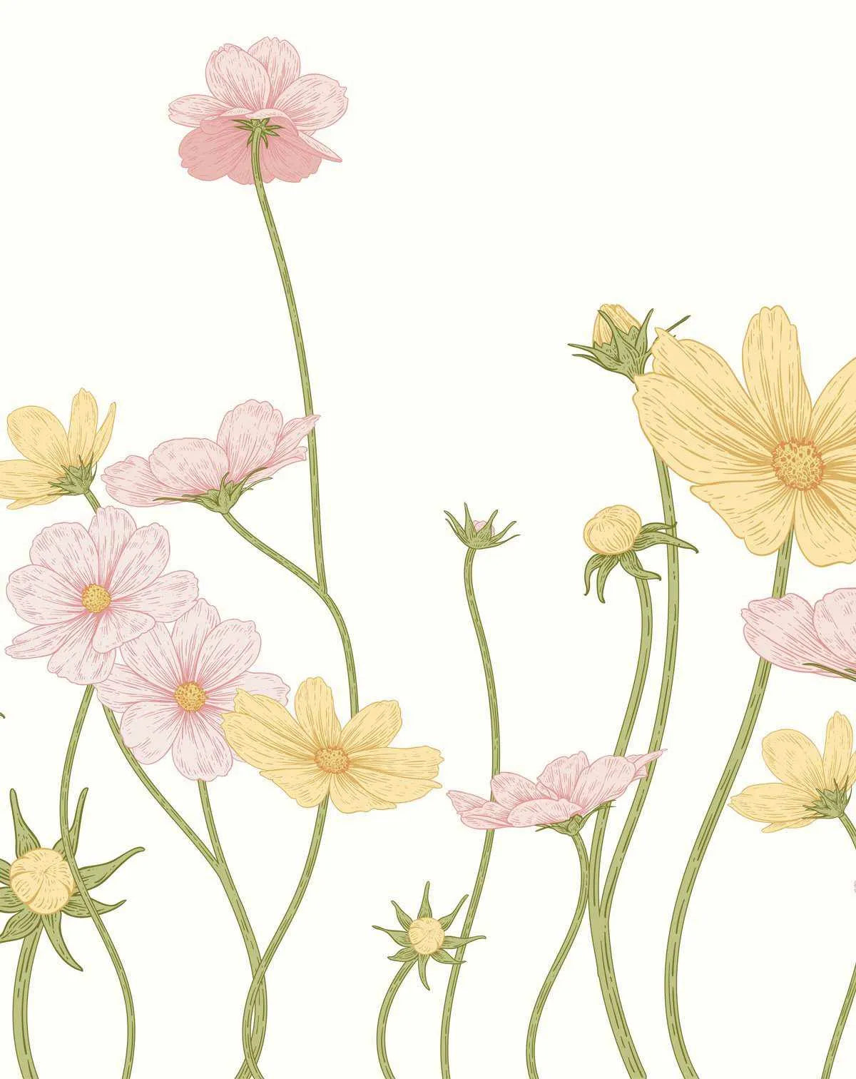 Flowers in the Spring Wallpaper Mural-Wallpaper-Buy Kids Removable Wallpaper Online Our Custom Made Children√¢‚Ç¨‚Ñ¢s Wallpapers Are A Fun Way To Decorate And Enhance Boys Bedroom Decor And Girls Bedrooms They Are An Amazing Addition To Your Kids Bedroom Walls Our Collection of Kids Wallpaper Is Sure To Transform Your Kids Rooms Interior Style From Pink Wallpaper To Dinosaur Wallpaper Even Marble Wallpapers For Teen Boys Shop Peel And Stick Wallpaper Online Today With Olive et Oriel