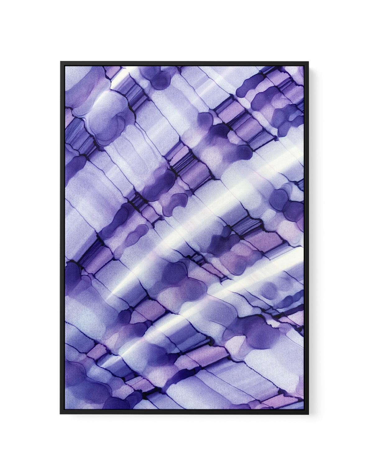 Flowing Purple Pattern by Tara Mann | Framed Canvas Art Print
