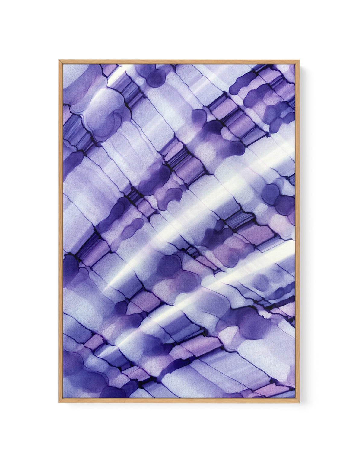 Flowing Purple Pattern by Tara Mann | Framed Canvas Art Print