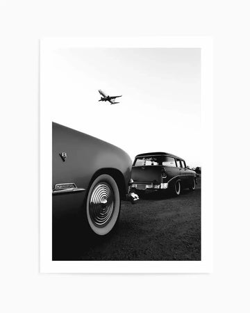 Fly Over By Tim Harris Art Print black & white vintage art print