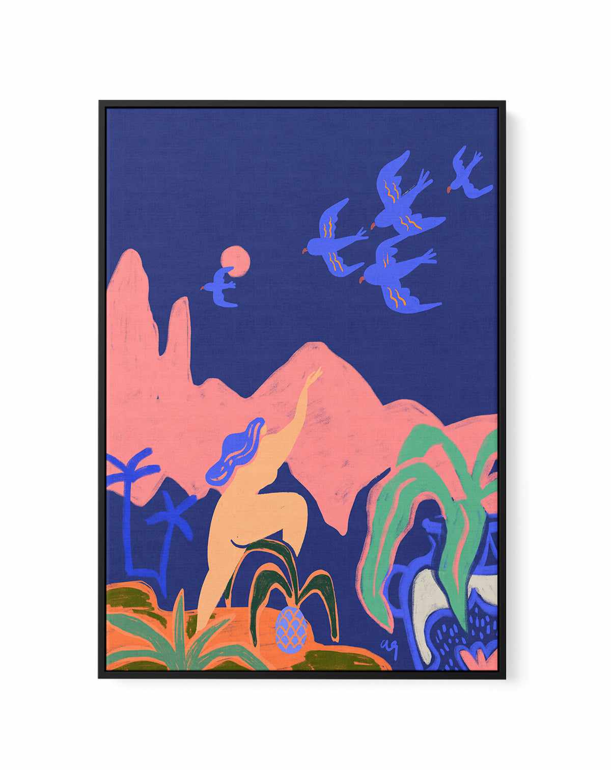 Fly South by Arty Guava | Framed Canvas Art Print from Olive et Oriel where you can shop wallpaper and artworks online