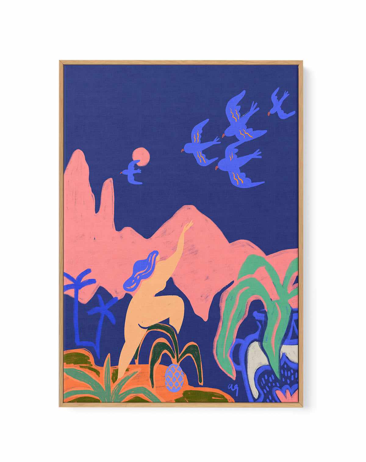 Fly South by Arty Guava | Framed Canvas Art Print from Olive et Oriel where you can shop wallpaper and artworks online