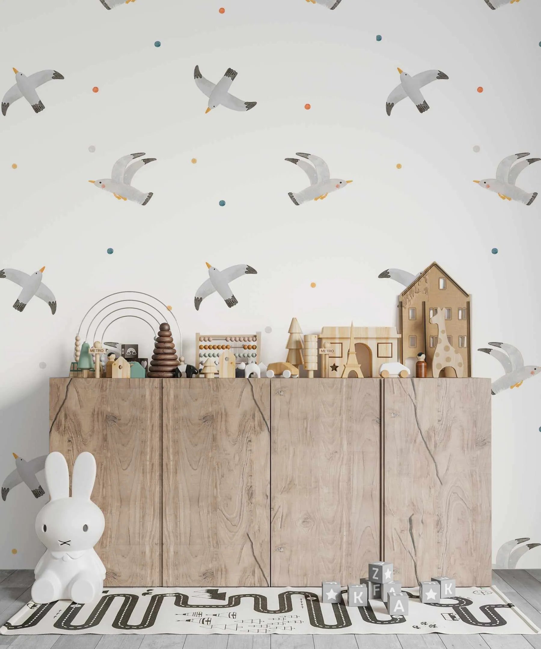 Flying High Wallpaper from Olive et Oriel where you can shop wallpaper and artworks online