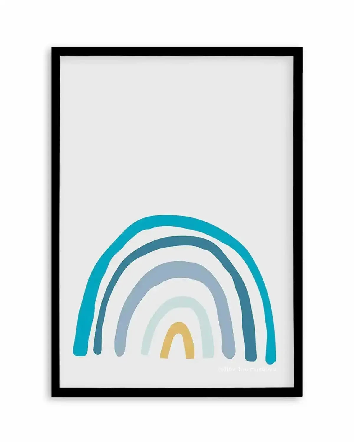 Follow The Rainbows | Blue Art Print from Olive et Oriel where you can shop wallpaper and artworks online