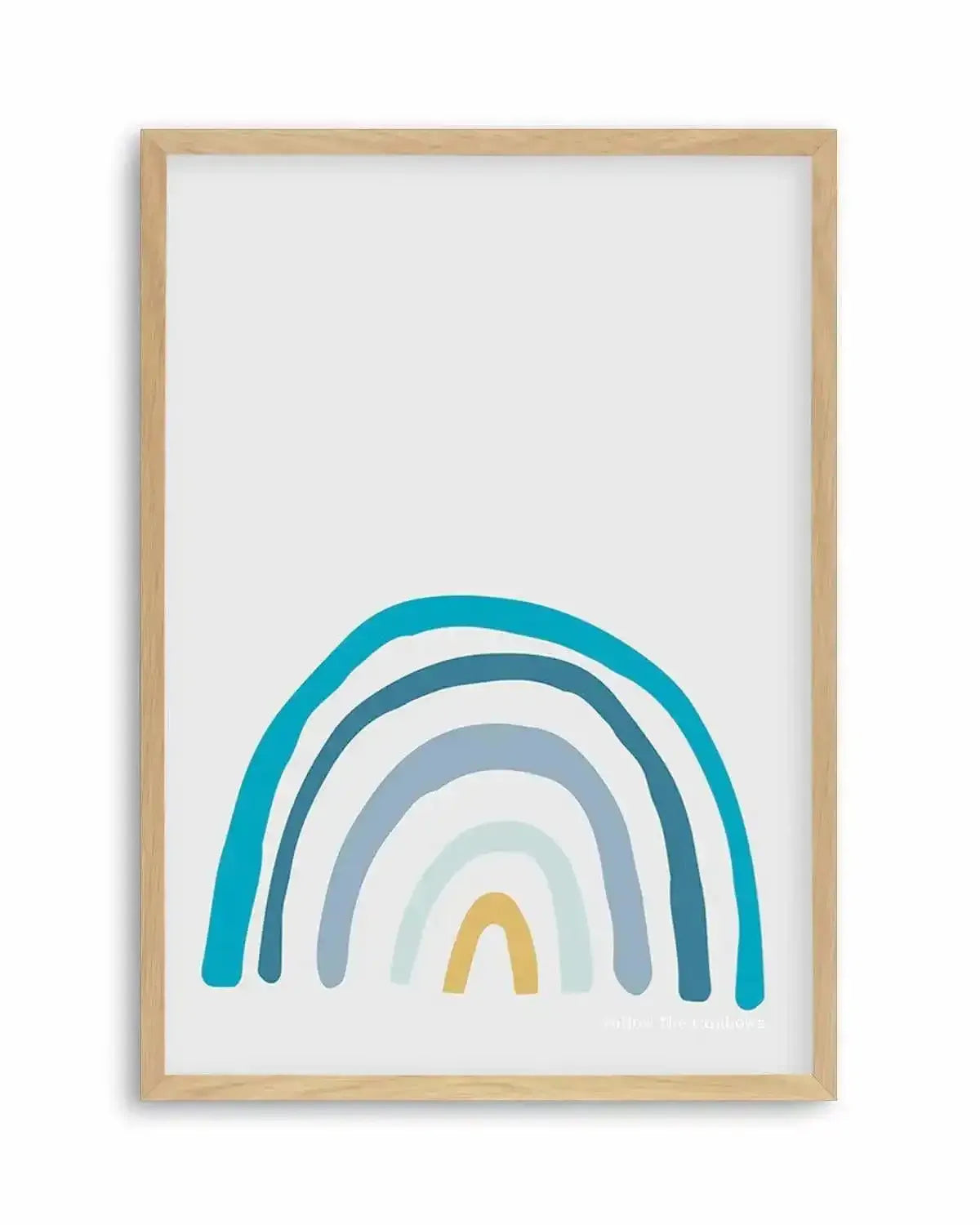 Follow The Rainbows | Blue Art Print from Olive et Oriel where you can shop wallpaper and artworks online