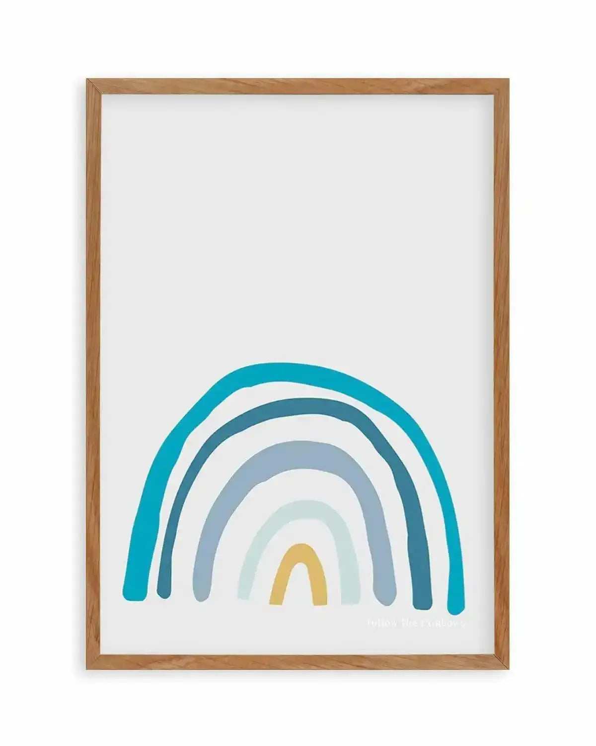 Follow The Rainbows | Blue Art Print from Olive et Oriel where you can shop wallpaper and artworks online