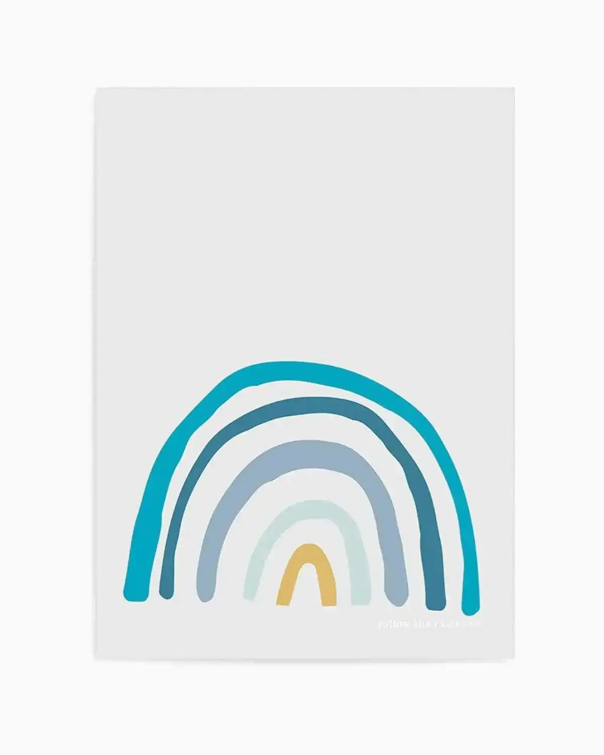 Follow The Rainbows | Blue Art Print from Olive et Oriel where you can shop wallpaper and artworks online