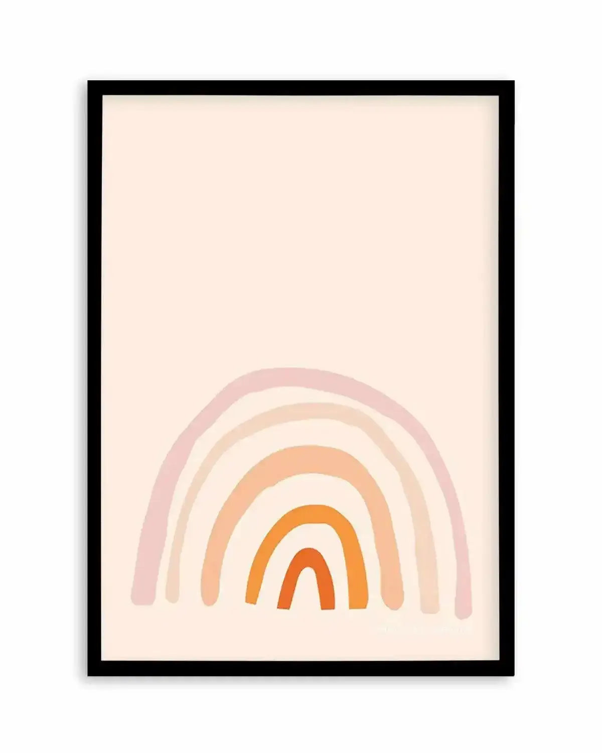 Follow The Rainbows | Peach Art Print from Olive et Oriel where you can shop wallpaper and artworks online