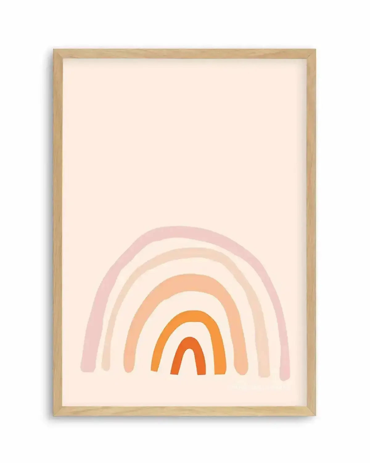 Follow The Rainbows | Peach Art Print from Olive et Oriel where you can shop wallpaper and artworks online