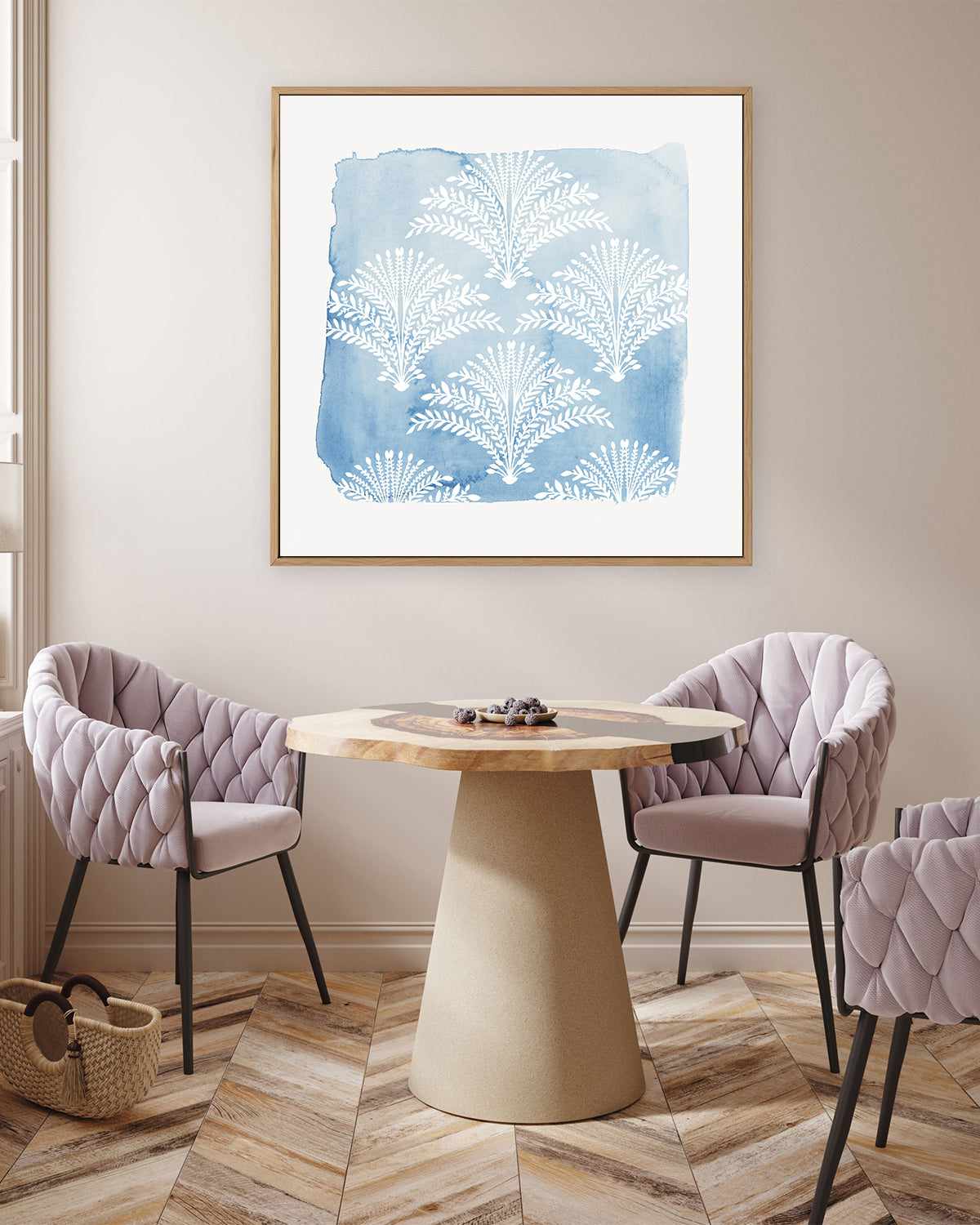 Following Blue | Framed Canvas Art Print