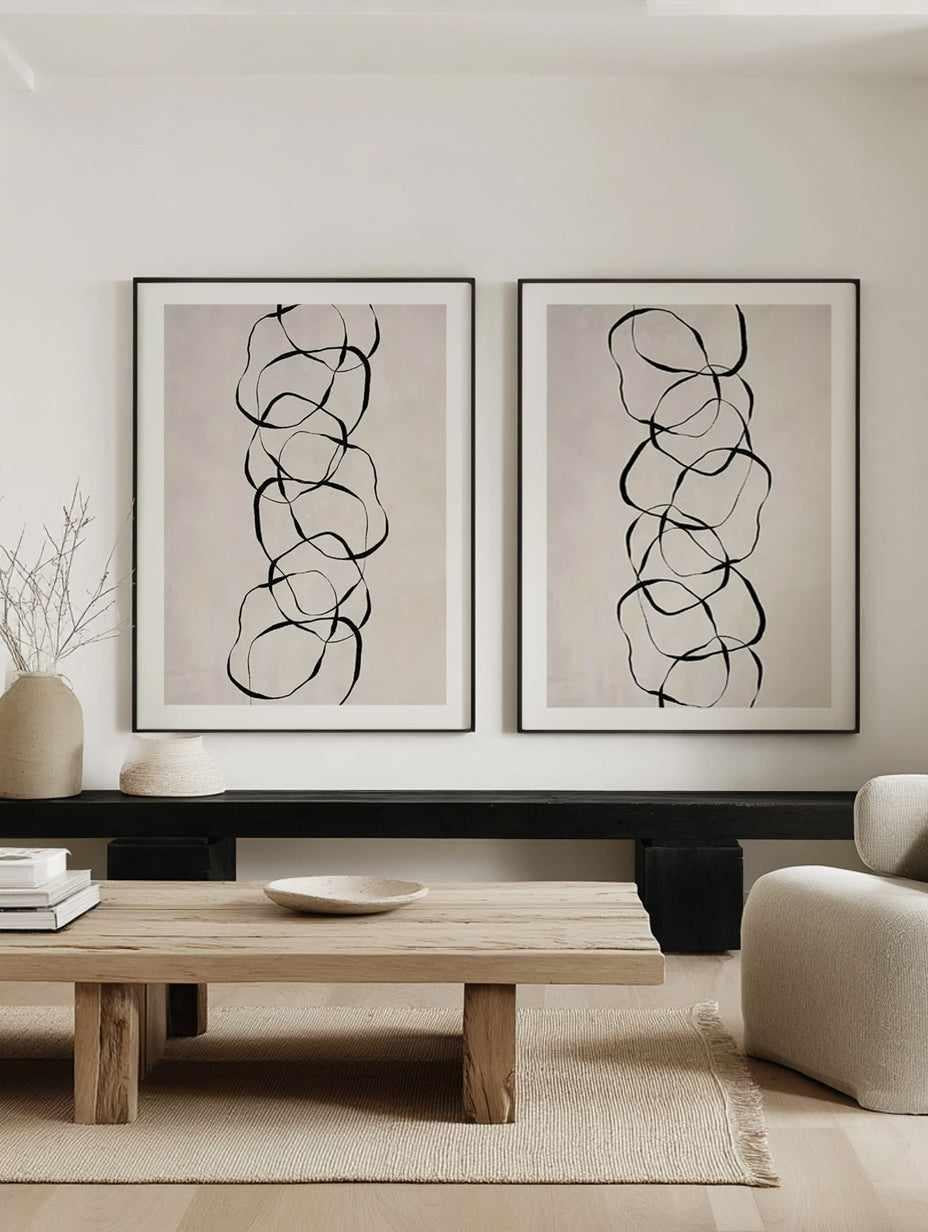 Fomre D'objet I & II Art Print Set of 2 | Matching Wall Art from Olive et Oriel where you can shop wallpaper and artworks online