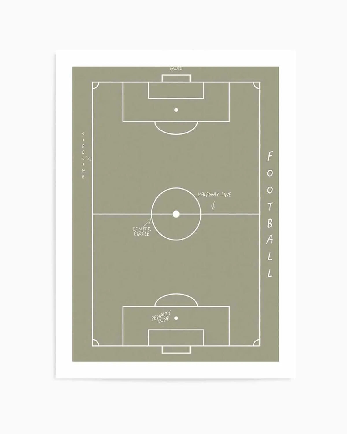 Football Field Art Print from Olive et Oriel where you can shop wallpaper and artworks online