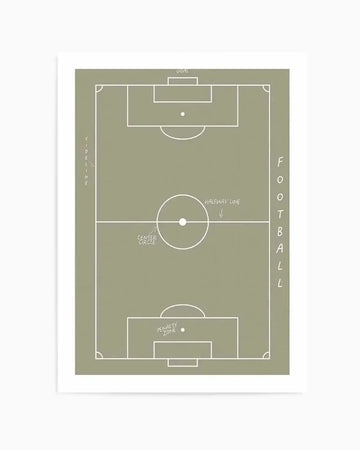 Football Field Art Print from Olive et Oriel where you can shop wallpaper and artworks online
