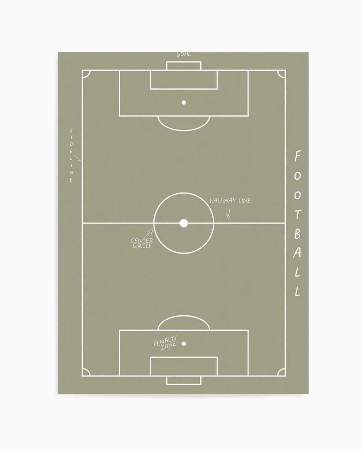Football Field Art Print from Olive et Oriel where you can shop wallpaper and artworks online