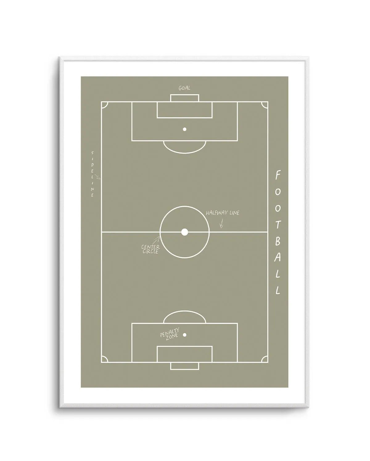 Football Field Art Print-PRINT-Olive et Oriel-Olive et Oriel-A5 | 5.8" x 8.3" | 14.8 x 21cm-Unframed Art Print-With White Border-Buy-Australian-Art-Prints-Online-with-Olive-et-Oriel-Your-Artwork-Specialists-Austrailia-Decorate-With-Coastal-Photo-Wall-Art-Prints-From-Our-Beach-House-Artwork-Collection-Fine-Poster-and-Framed-Artwork